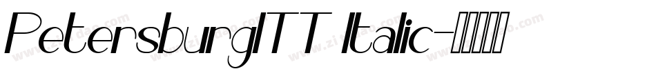 PetersburgITT Italic字体转换